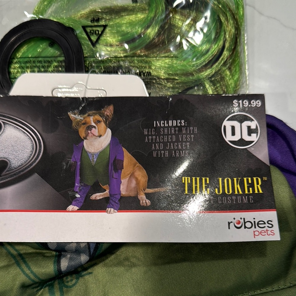 The Joker Pet Costume with Wig and Jacket